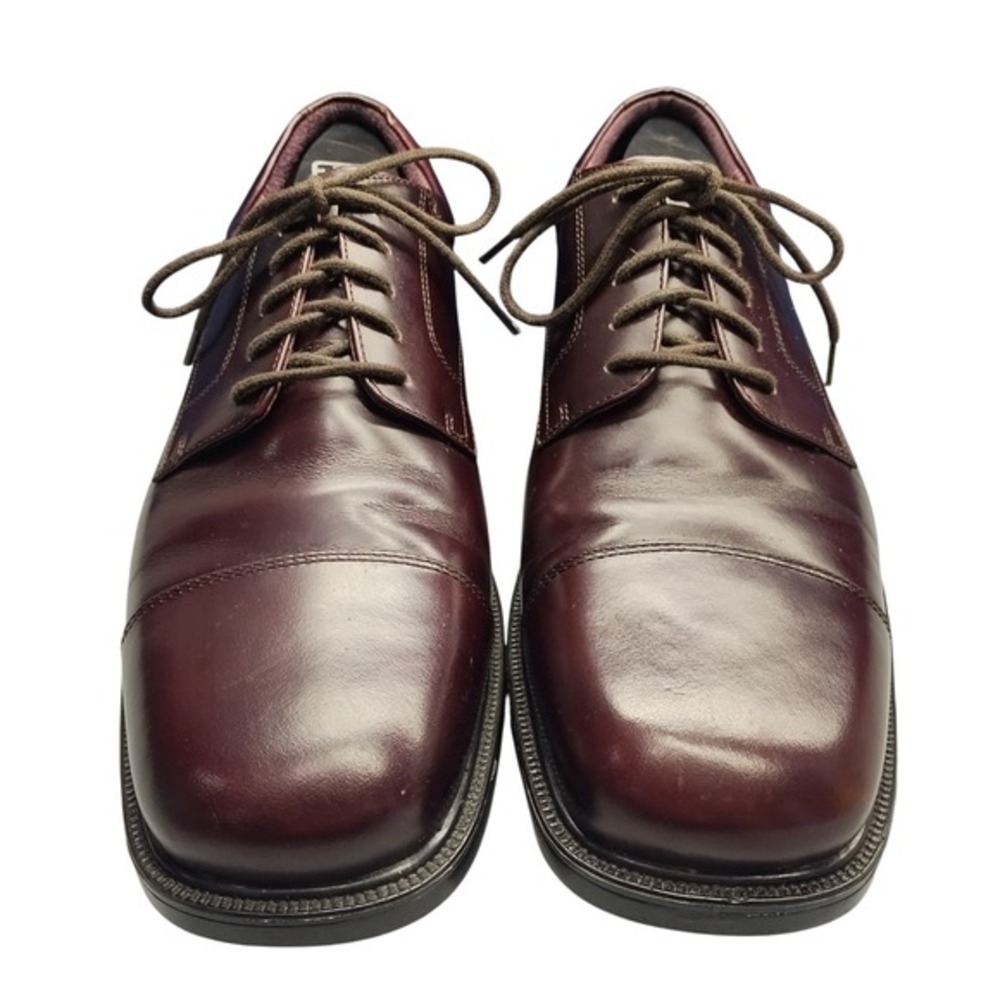 Rockport Ellingwood Oxford Shoes Mens Size‎ 11M Burgundy Leather Waterproof EUC